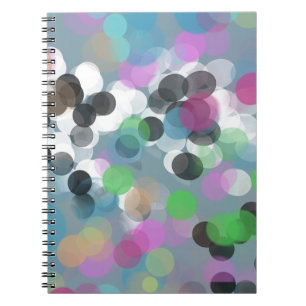 Cuaderno Coloridos puntos de Bokeh Confetti
