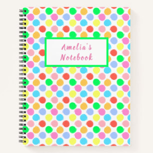 Cuaderno Coloridos puntos de polka