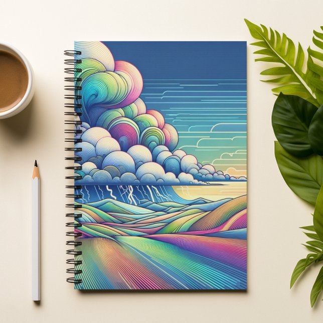 Cuaderno Colourful Abstract Cloud Landscape Notebook (Subido por el creador)