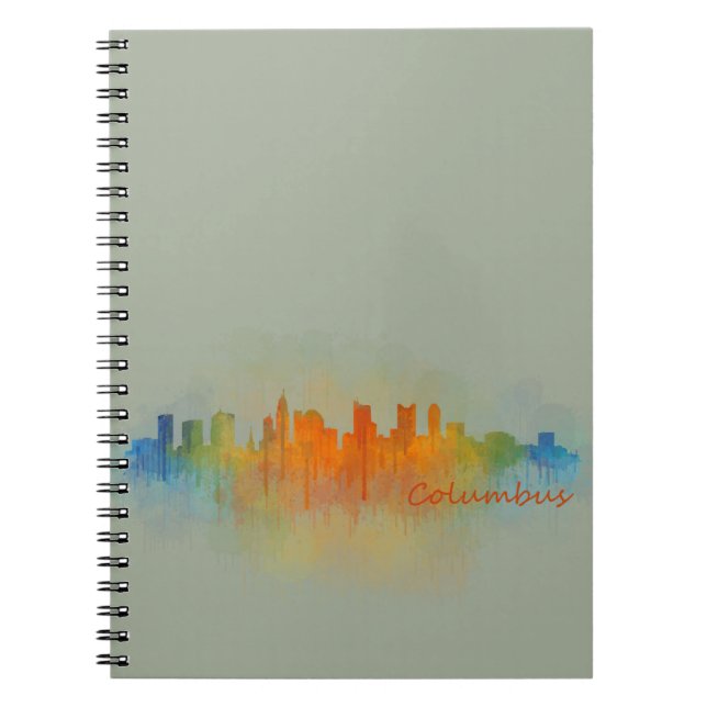 Cuaderno Columbus Ohio, City Skyline, v3 (Frente)