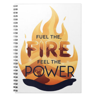 Cuaderno Coma el fuego y siente el tee motivacional de la p