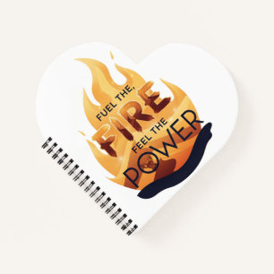 Cuaderno Coma el fuego y siente el tee motivacional de la p