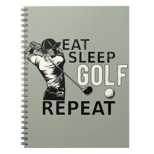Cuaderno Coma el Sleep Golf Repetir regalo divertido para l