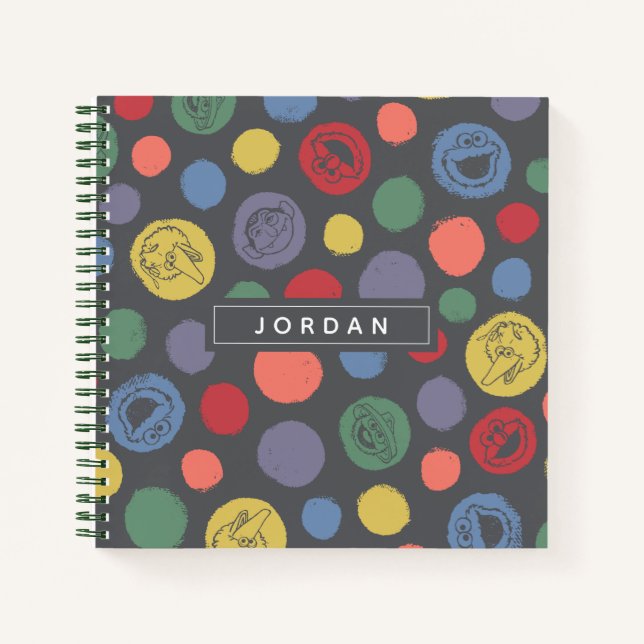 Cuaderno Combinando el patrón de puntos de la polka (Anverso)