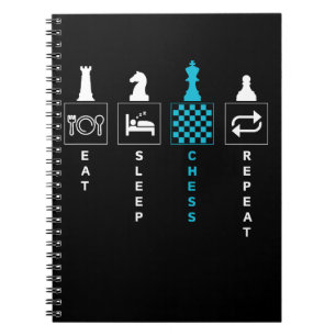 Cuaderno Come Ajedrez Duerme Repite