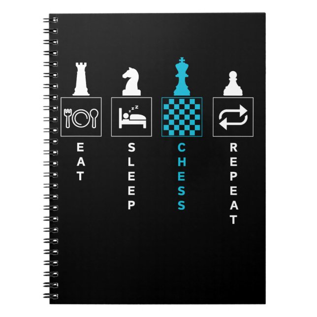 Cuaderno Come Ajedrez Duerme Repite (Frente)