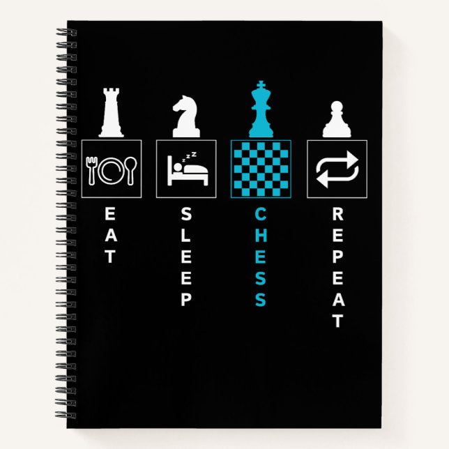 Cuaderno Come Ajedrez Duerme Repite (Anverso)