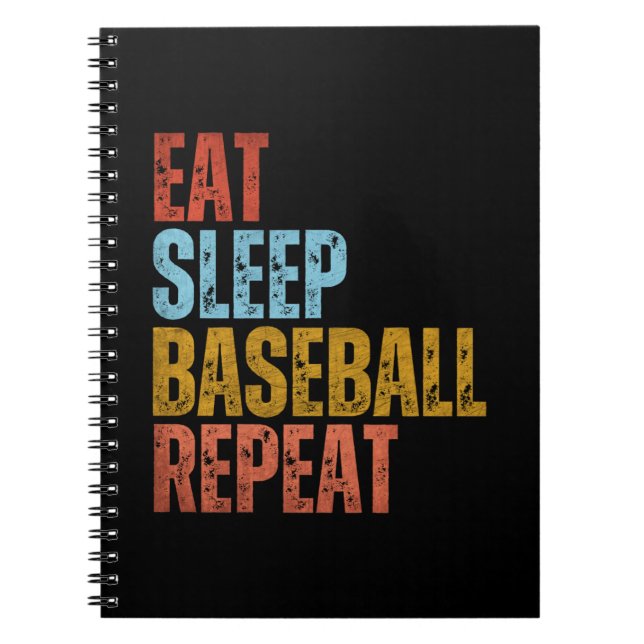 CUADERNO COME BASEBALL DORMIR REPETIR (Frente)