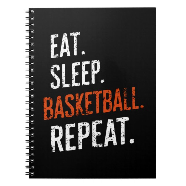 Cuaderno Come Dormir Baloncesto Repetir Retro Vintage (Frente)