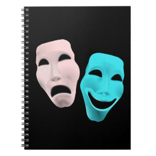 Cuaderno comedia-157719 caricatura tragedia de teatro másca