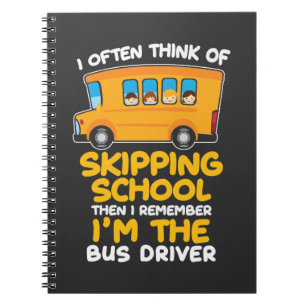 Cuaderno Comediantes que conducen autobuses escolares con h
