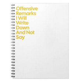 Cuaderno Comentarios ofensivos que no diré