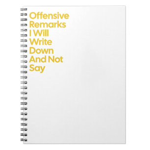 Cuaderno Comentarios ofensivos que no diré