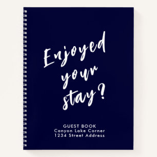 Cuaderno Comentarios Reserva de invitado Navy Azul