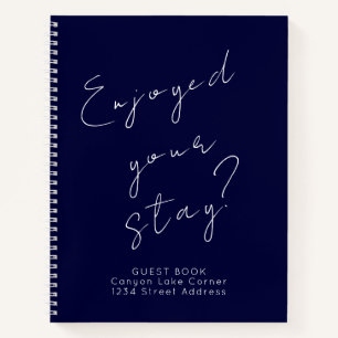 Cuaderno Comentarios Reserva de invitado Navy Azul