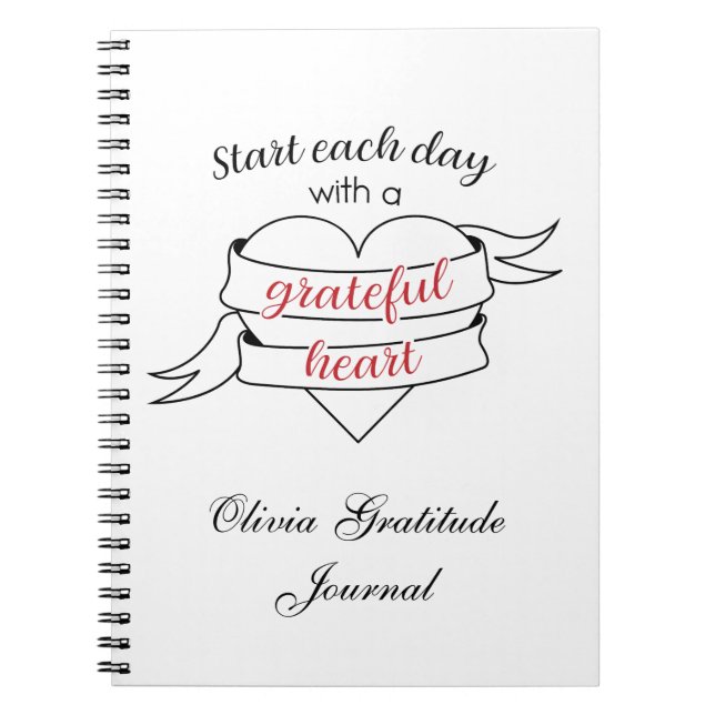 Cuaderno Comenzar cada día con un gran corazón (Frente)