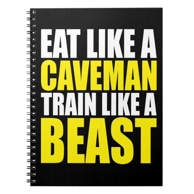 Cuaderno Comer Como Un Caballero, Entrenar Como Una Bestia  (Frente)