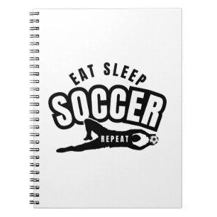Cuaderno comer dormir fútbol repetir 