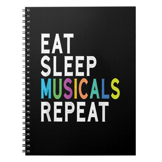 Cuaderno Comer Dormir Musicales Repetir (Frente)
