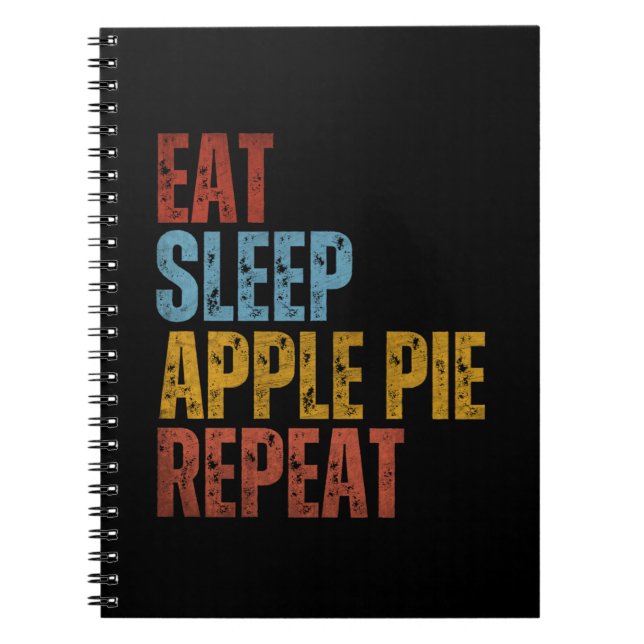 CUADERNO COMER DORMIR PASTEL DE MANZANA REPETIR (Frente)