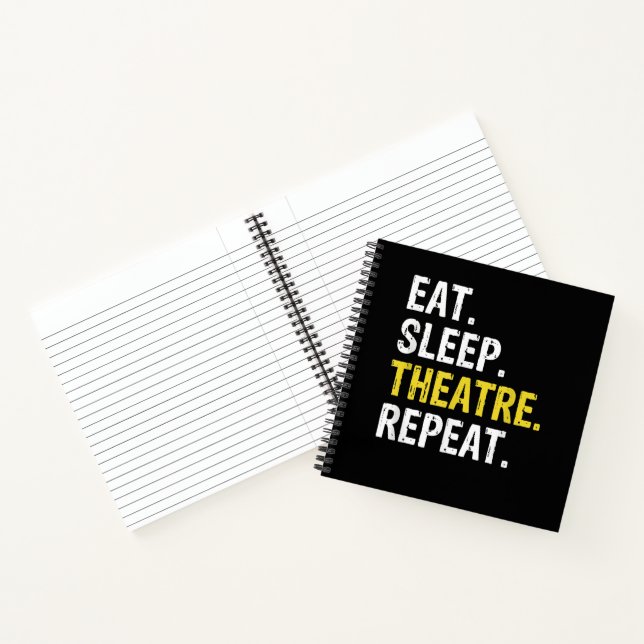Cuaderno Comer Dormir Teatro Repetir Actor Drama Regalo (Interior)