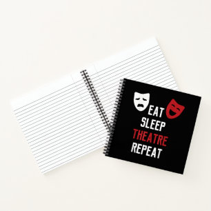 Cuaderno Comer Dormir Teatro Repetir Regalo de Teatro Music