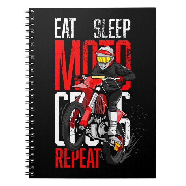 Cuaderno Comer el Motocross del sueño repetir regalo divert (Frente)