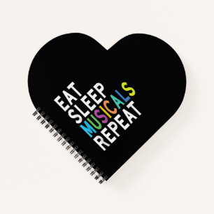 Cuaderno Comer musicales de sueño repetidos, regalos que ac
