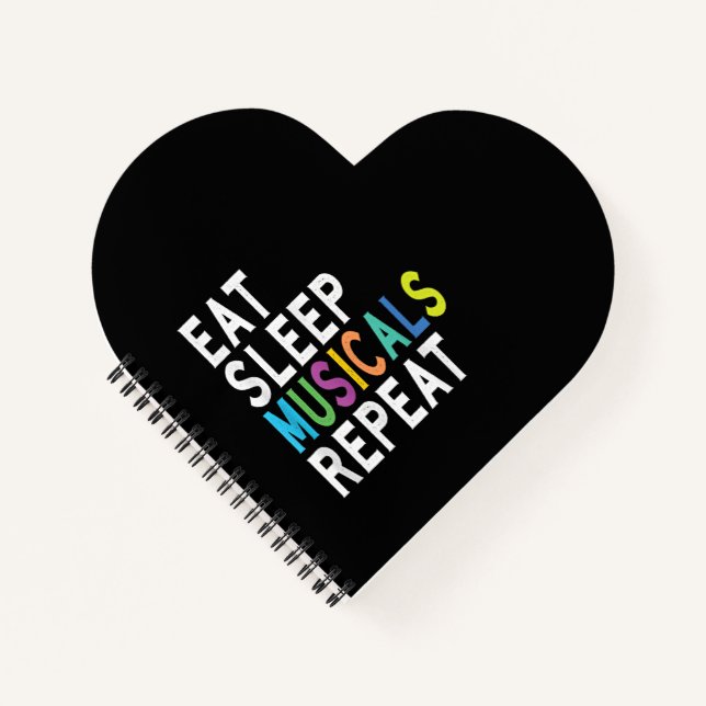 Cuaderno Comer musicales de sueño repetidos, regalos que ac (Anverso)