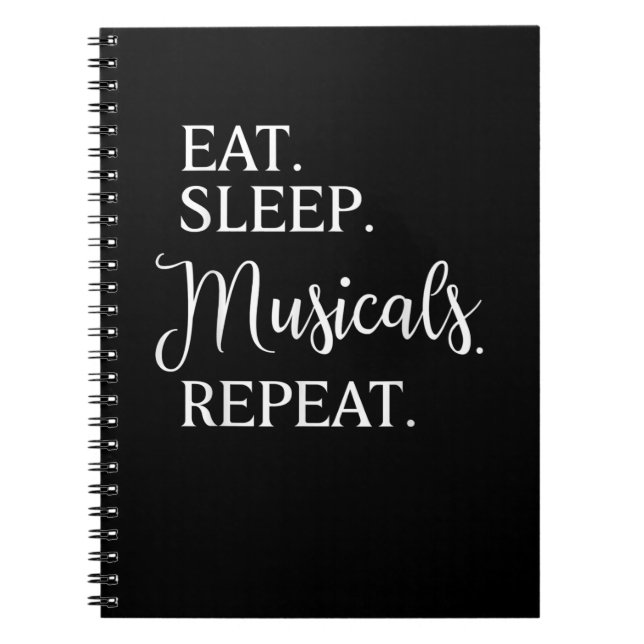Cuaderno Comer musicales de sueño repetir actor de Broadway (Frente)