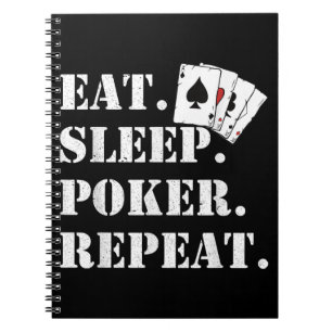 Cuaderno Comer Sleep Poker Repetir Casino Saying Poker