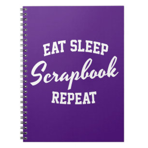 Cuaderno Comer Sleep Scrapbook Repetir Scrapbooking