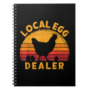 Cuaderno Comerciante de huevos locales vintage retro granje