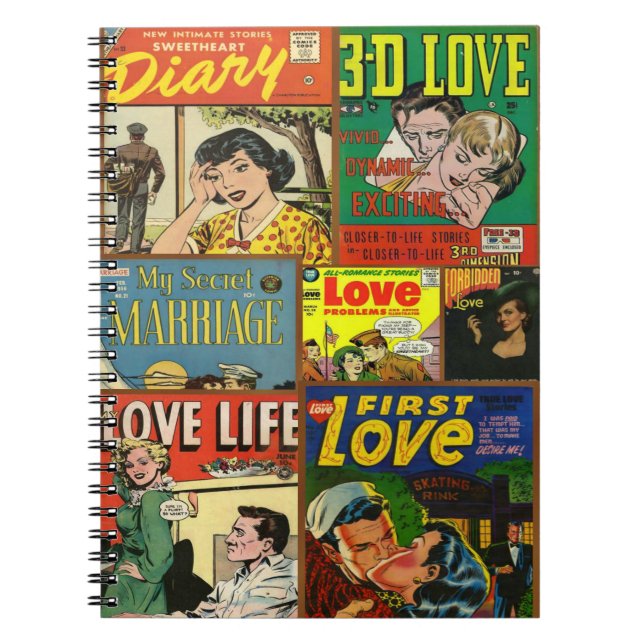 Cuaderno Comic Book 💥 Classic Love Collage (Frente)