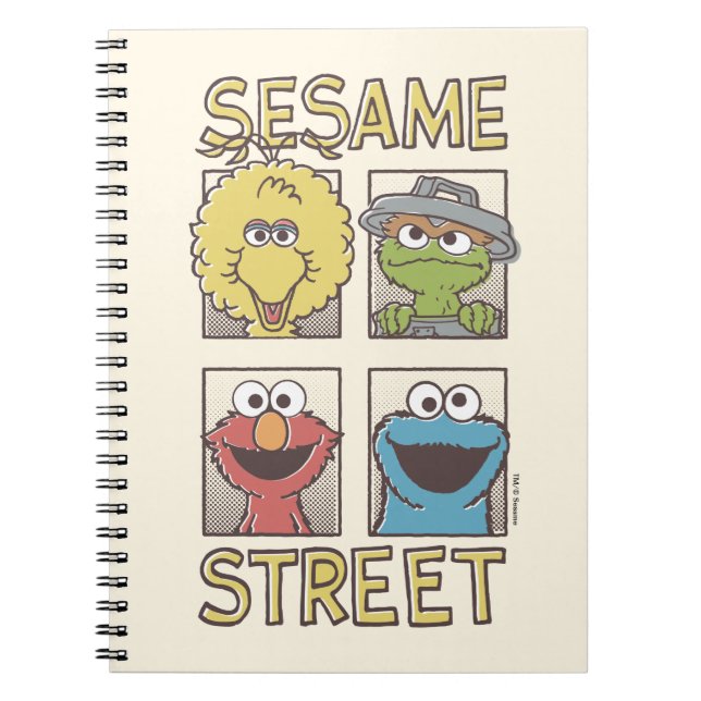 Cuaderno Cómic de Personajes Antiguos de Sesame Street (Frente)