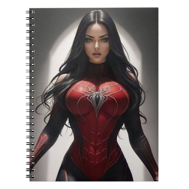 Cuaderno comic femenino de araña para bloc de notas #1 (Frente)