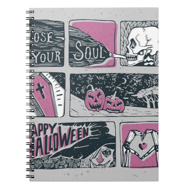 Cuaderno Comic Halloween: Ilustracion divertido (Frente)