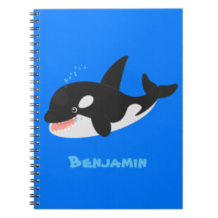 Cuaderno Cómico asesino ballena orca personalizado lindo il