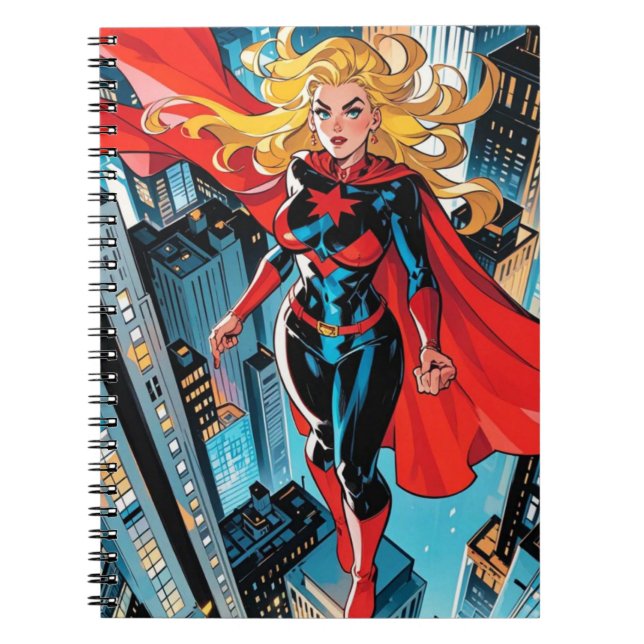 Cuaderno Cómics americanos, superhéroe de los cómics americ (Frente)