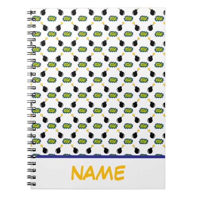 Cuaderno Cómics Boom Firecrackers Superhéroe NOMBRE niños g (Frente)