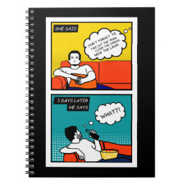 Cuaderno Comics Geek Rugged de color azul naranja