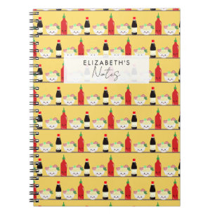 Cuaderno Comida asiática fideos Pho Kawaii personalizado