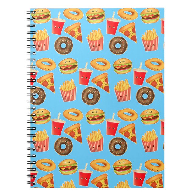 Cuaderno Comida chatarra kawaii (Frente)