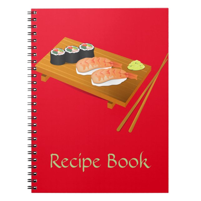 Cuaderno Comida japonesa linda del sushi (Frente)
