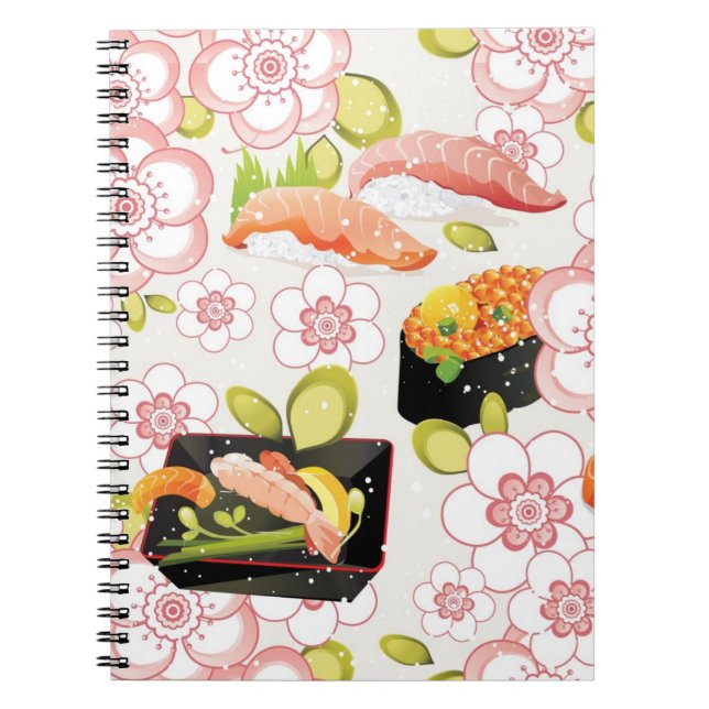 Cuaderno Comida japonesa: Modelo 2 del sushi (Frente)
