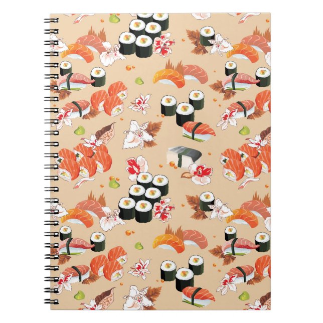Cuaderno Comida japonesa: Modelo 3 del sushi (Frente)
