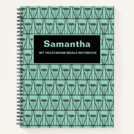 Cuaderno Comidas vegetarianas de silueta, finas y suaves