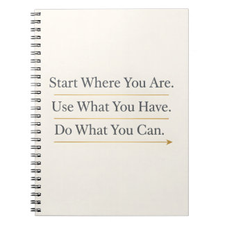 Cuaderno Comienza Donde Estás – Diario de Citas Inspiradora