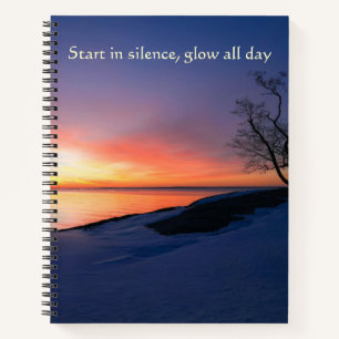 Cuaderno Comienza En Silencio Brilla Todo El Día Invierno
