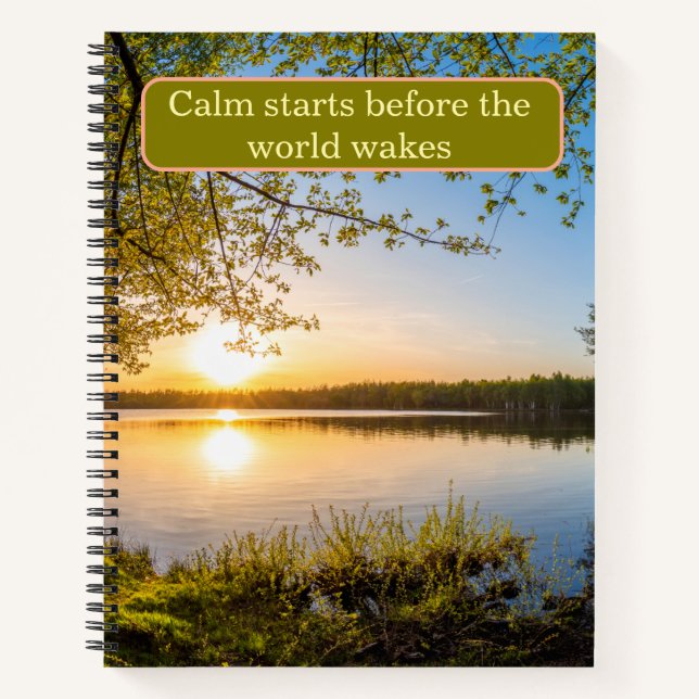 Cuaderno Comienzos Tranquilos Antes De Que El Mundo Despier (Anverso)